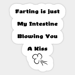 Funny Fart Valentine T-Shirt Sticker